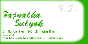 hajnalka sulyok business card